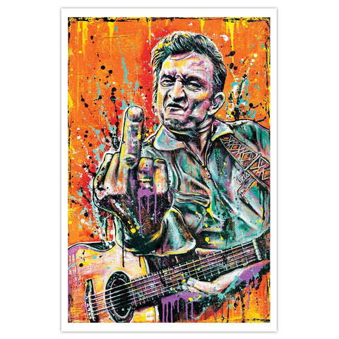 Johnny Cash Thank You Nashville Art Print 12 x 18"